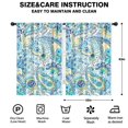 thumbnail image 2 of Blackout Kids Curtains,Blue Paisley and Floral Pattern Childrens Insulated Curtains Set Of 2,Bedroom Essentials,Toddler Room Decor 42x63in(106x160cm), 2 of 5