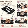 thumbnail image 6 of 2-in-1 Black Foldable Pet Grooming Table & Hanging Hammock, Breathable Mesh Dog Shower Sling Bathing Stand with 8 Leg Holes for Cat Small Dog Nail Trimming & Washing, 6 of 7