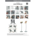 thumbnail image 5 of M&T Displays Curved Menu Board, 8.5x11 Inch Pedestal Sign Holder with 8.5x11 Inch Brochure Holder White Pearlic Floor Standing Aluminum Front Loading Easy Open Poster Message Advertisement Post, 5 of 7