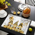 thumbnail image 3 of Yellow Bees Gnomes Placemats Set of 4, Spring Floral Branches Modern Art Placemats for Dining Table, Place Mats for Kitchen Tabletop, Waterproof Wipeable Dining Table Mats Set, 3 of 9