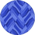 thumbnail image 1 of Ahgly Company Indoor Round Patterned Blue Ribbon Blue Area Rugs, 6' Round, 1 of 6