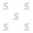 thumbnail image 2 of Youkk Metal Fun With DIY White Standing Digital Balloons For Birthday Parties Multiple Numbers Can Be Paired Freely Spherical Number 5 5Set, 2 of 6