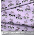 thumbnail image 3 of Soimoi Purple Cotton Cambric Fabric I Love London Text Print Sewing Fabric Yard 42 Inch Wide, 3 of 3