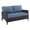 Blue, variant on Crosley Kiawah Outdoor Wicker Loveseat in Beige