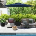 thumbnail image 2 of Costway 12 FT Patio Umbrella Outdoor Market Umbrella with Crank Handle 8 Sturdy Ribs Navy, 2 of 10