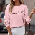 thumbnail image 4 of Bibifish Womens Sweatshirts Graphic Long Sleeve Crewneck Sweatshirts Funny Letter Printed Daily Home Outdoor Workout Pullover Tops, 4 of 8