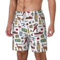 thumbnail image 2 of Uemuo Retro Style Pattern Mens Swim Trunks Quick Dry Board Shorts with Mesh Lining, Stretch Beach Shorts Quick Dry No-Chafing Board Shorts-XX-Large, 2 of 9