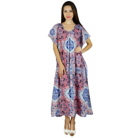 

Bimba Women Long Printed Maxi Kaftan Cotton Night Wear Caftan Gown Coverup