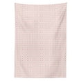 thumbnail image 3 of Ambesonne Geometric Tablecloth Rectangular Table Cover, Squares Polka Dots, 60"x84", Pale Pink White, 3 of 4