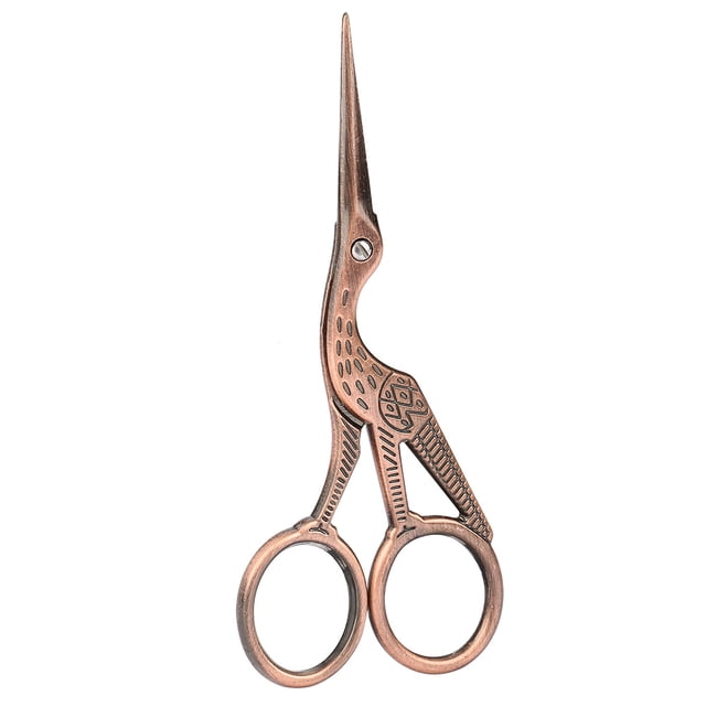 Tijeras De Maquillaje Vintage De Acero Inoxidable, Herramienta Para Recortar El Cabello De Cejas, Forma De Grúa, Decoración Del Hogar Con Líneas Delicadas Para Dispositivos De