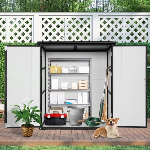 5x3FT Outdoor Storage Shed Waterproof Resin Cabinet with Lockable Doors