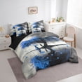 thumbnail image 3 of Manfei Happy Valentine's Day Bedding Comforter Set 7pcs for Female Men,Romantic Couple Lover Queen Bedding Sets Super Cozy,Love Heart Print Queen Sheet Sets,Microfiber Bedroom Decor,Reversible, 3 of 8