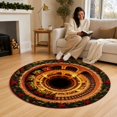 thumbnail image 5 of BZPIZ 24“ Christmas Round Rug, 3D Optical Illusion Train Tunnel Prank Rug, Christmas Train Holiday Floor Mat for Living Room Bedroom Entryway, 5 of 6