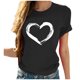 thumbnail image 1 of Camisetas Moocorvic para mujer, tallas grandes, para San Valentín, con estampado de corazones, manga corta, lindas camisetas gráficas., 1 of 6