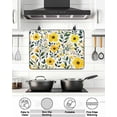 thumbnail image 5 of Stove Top Covers for Electric Stove 28.5x20.5 Inches, Yellow Spring Floral Heat Insulation Fireproof Glass Cooktop Protector, Green Botanical Summer Multipurpose Countertop Stovetop Cover for Kitchen, 5 of 8