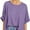 Purple, variant on Women Oversized T-Shirt Loose Fit Workout Tops Short Sleeve Gym Basic Tee Shirt