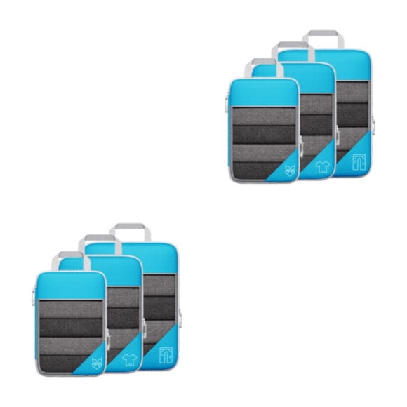 Toystoory 3 unids/set de pertenencias con cubos de embalaje resistentes a los arañazos para maleta de viaje comprimida equipaje azul cielo Cielo azul 2Conjunto