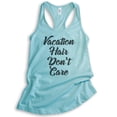thumbnail image 1 of Vacation Hair Don't Care Tank Top, Ladies Racerback Tank Top, Vacation Tank, Travel Tank, Vacay Tank, Cancun, X-Small, 1 of 3