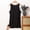 Black, variant on Women's U-Neck Allover Polka Dot Sleeveless Longline Tank Top, Loose Fit Casual Printed Vest for Summer Loungewear & Inner Layering Wear (Black,XL)