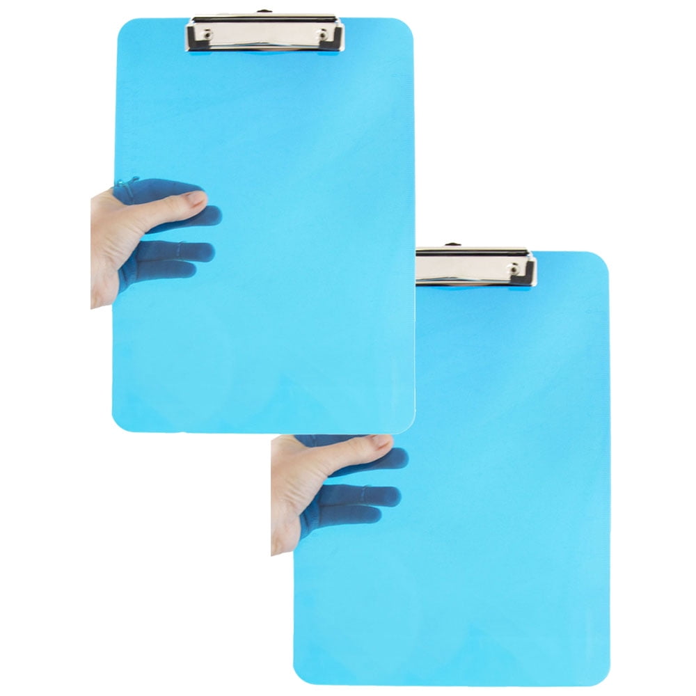 JAM Plastic Clip Boards, Blue Clipboards, 2/Pack, 9 x 12.5
