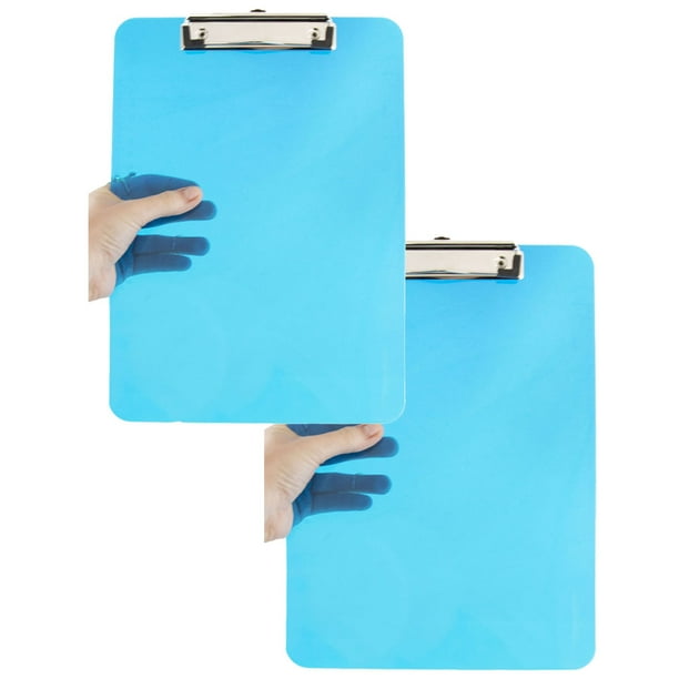 JAM Plastic Clip Boards, Blue Clipboards, 2/Pack, 9 x 12.5 Walmart
