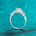 thumbnail image 5 of Sparkling 1 Carat Heart Moissanite Women Ring - 925 Sterling Silver Anniversary Ring & Wedding Engagement Jewelry Gift - Passes Tester, 5 of 7