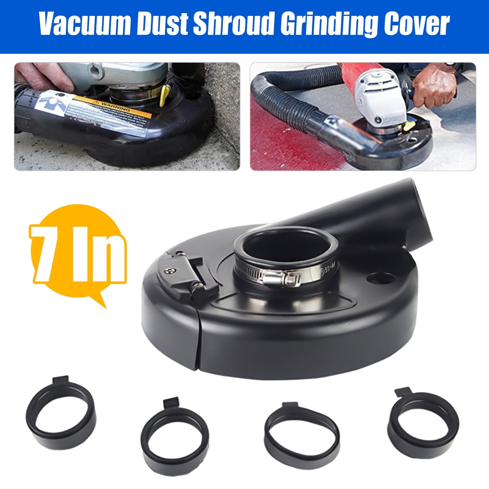 ChicHomey Angle Grinder Dust Shroud, Universal Surface Grinding Shroud,Efficient Dust Capture for Multi-Scenario Grinding Work