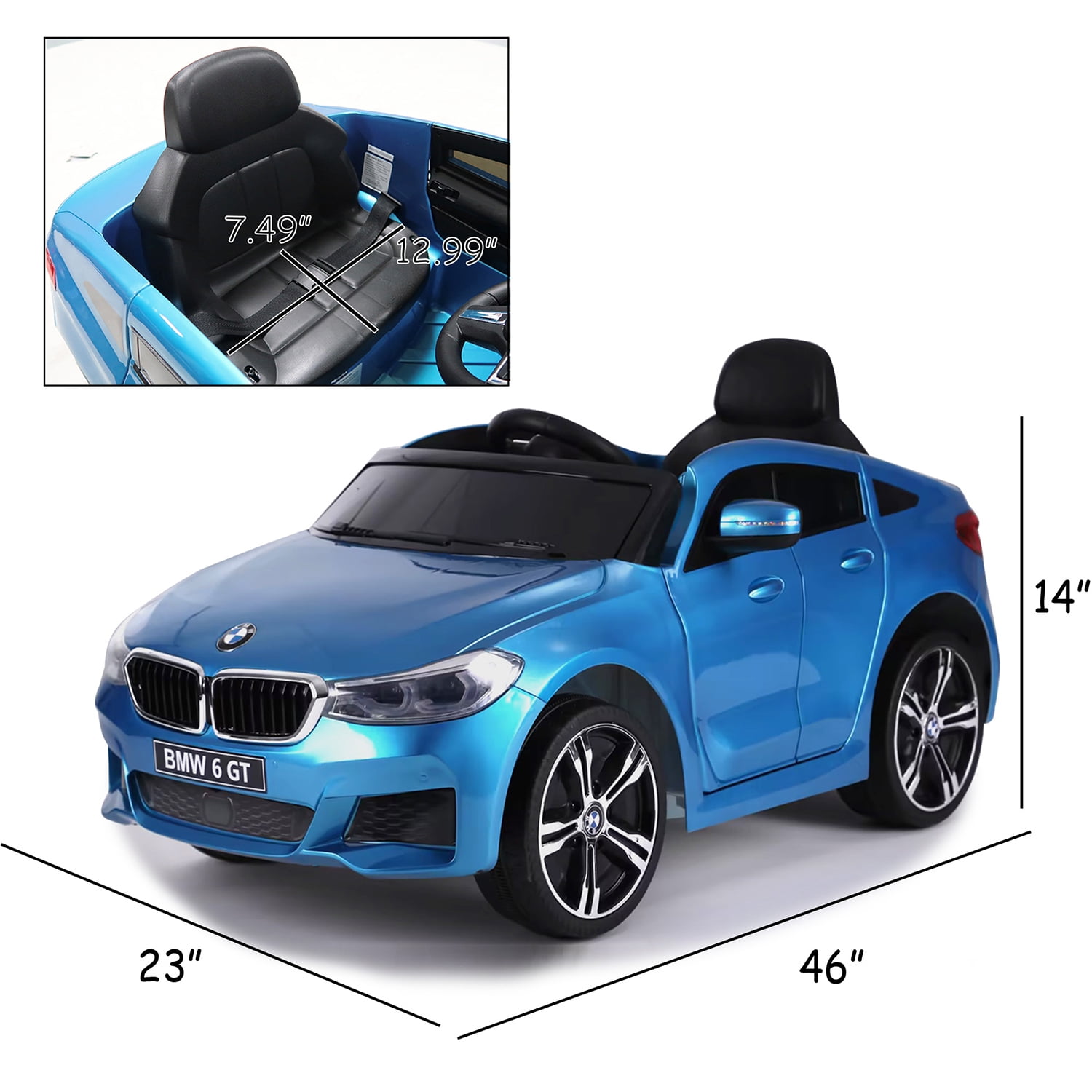 CIPACHO 12 V Powered Ride On Car, Licensed BMW GT Electric Car for Kids, Longer Playtime, Luxury Ride on Toys, Blue CIPACHO 12 V Powered Ride On Car, Licensed BMW GT Electric Car for Kids, Longer Playtime, Luxury Ride on Toys, Blue
