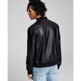 thumbnail image 3 of And Now This BLACK Men's Faux Leather Bomber Jacket, US X-Large, 3 of 3