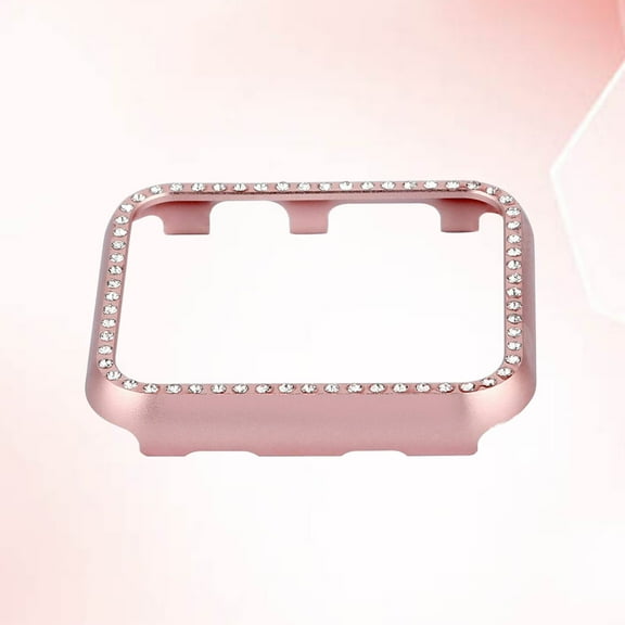 Raindrops SmartWatch Face Case with Bling Crystal Diamonds Plate Case Cover Protective Frame Bumper for Watch Series 3/2/1(Rose Golden 38mm)