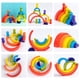 thumbnail image 3 of Bloques de construcción de madera para bebé, sin BPA, arcoíris, 3D, Educación Temprana, juguetes Montessori, regalos de rompecabezas para bebés recién nacidos, 3 of 6