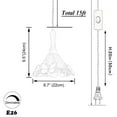 thumbnail image 4 of FSLiving No Wiring Needed Butterfly Swag Pendant Light with Pulley Design, Orange Tiffany Stained Glass, Walnut Socket 15ft Plug-in Cord with Wheel Decorative Celing, Remote Control LED Bulb, 4 of 9