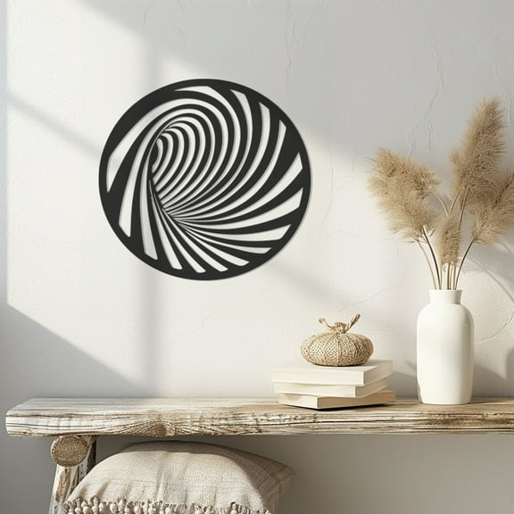 Violaura Spiral Metal Wall Art - Easy to Install Hanging Perfect for Home, Living Room Decor (12" x 12")
