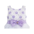 thumbnail image 3 of Girls Dress Purple Flower White Tulle Pleated Wedding Party Child Clothes 2-3, 3 of 4