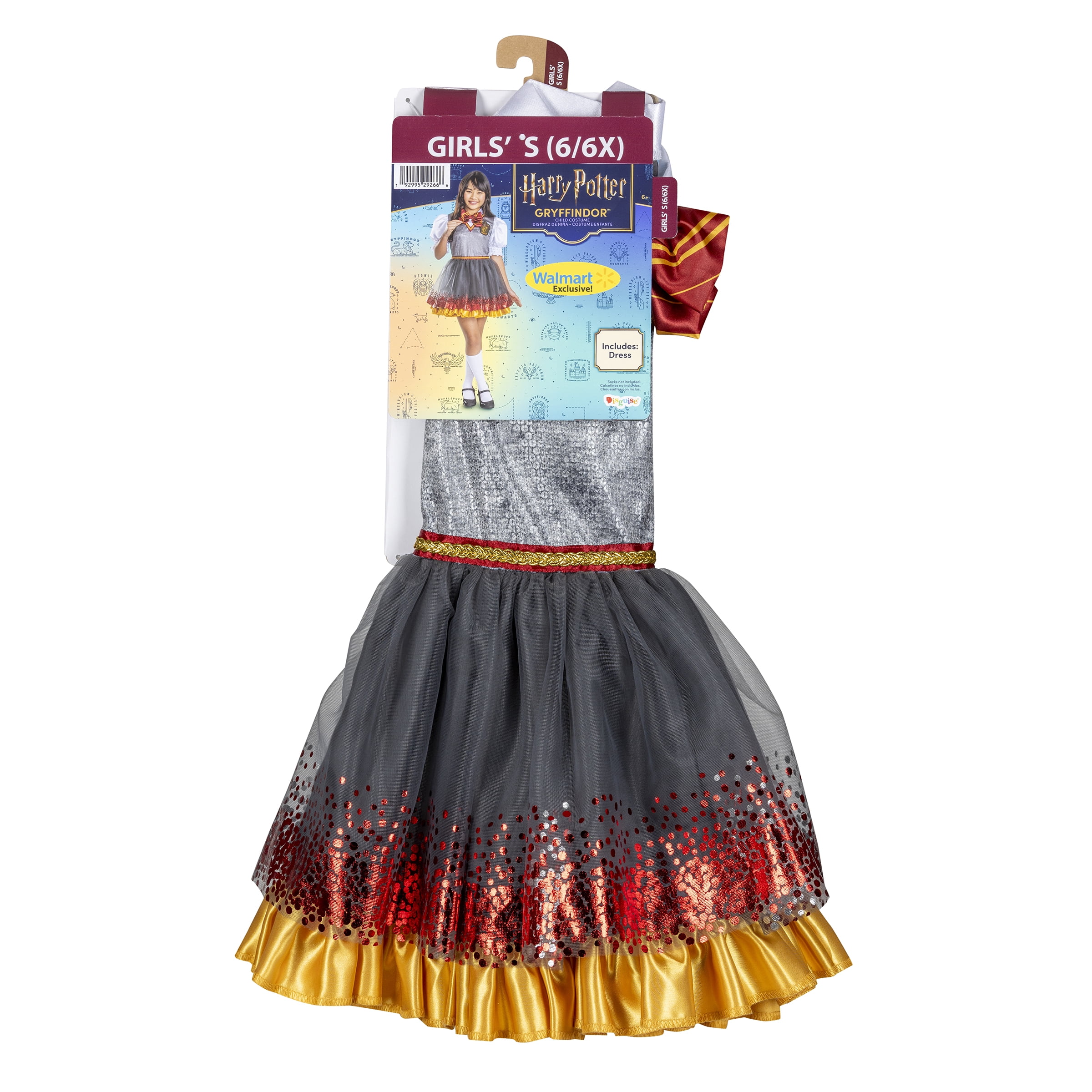 Warner Bros. Harry Potter Hogwarts Halloween Costume for Children, Girls Size S (6/6X), by Disguise