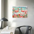 thumbnail image 4 of ARISTURING Pink Flamingo Wall Art Flamingos Rustic Pictures Canvas Prints Motivational Modern Artwork for Home Living Room Bedroom Bathroom, 4 of 5