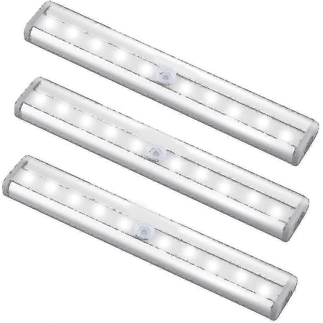 3 Pack Upgraded Rechargeable 10 Led Magnetic Motion Sensor Light-eyzi