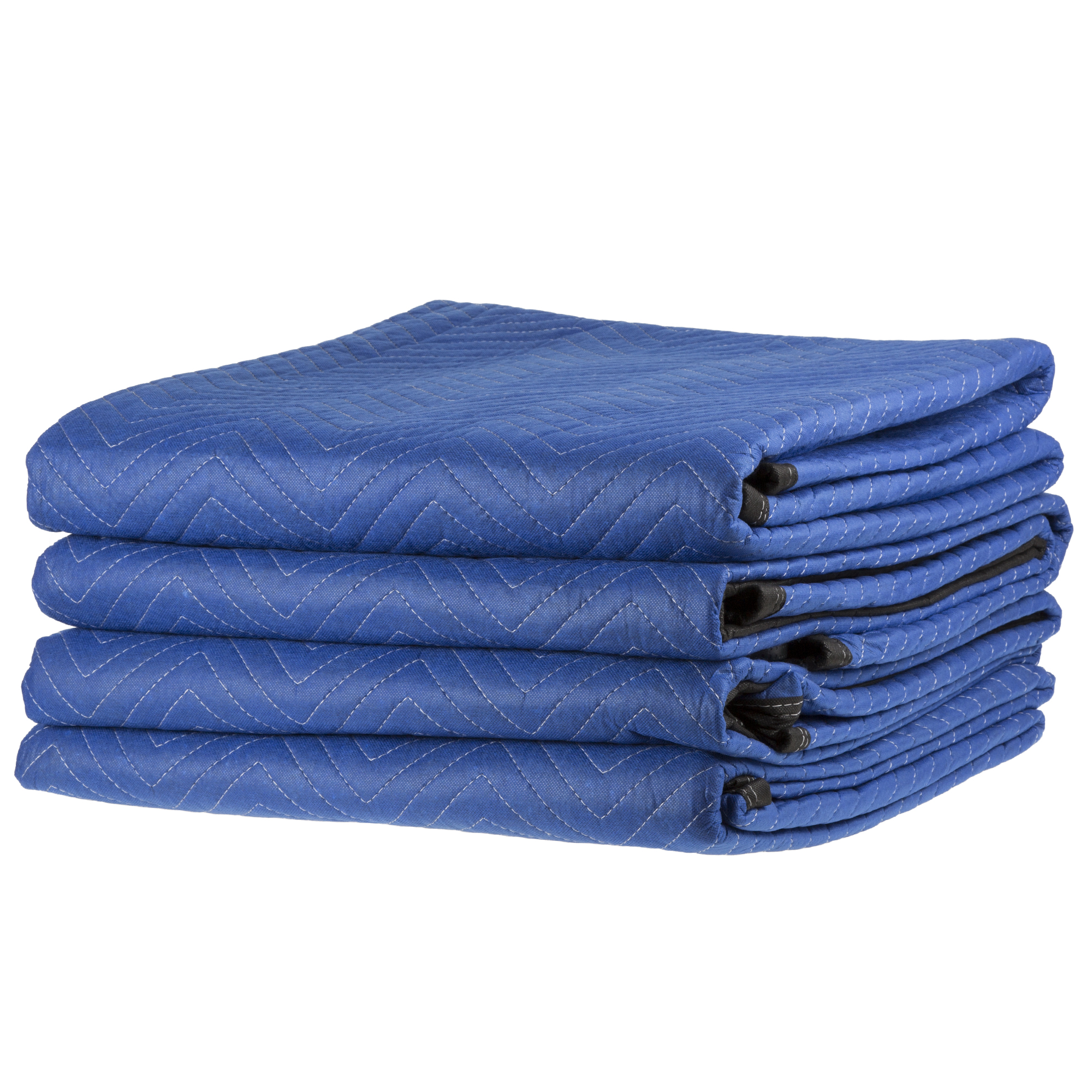 STALWART Cotton-Filled Moving Blanket – Heavy-Duty Drop Cloth to Cover Furniture, Appliances and Cushion Moving Boxes – Blue, 73.5" x 80", Set of 1 - image 4 of 5