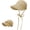Khaki, variant on Women's Foldable Baseball - Style Sun Hat with Wide Brim - Bow - Tied Wind - Resistant Cord, Adjustable Fastener for Ponytail