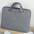 thumbnail image 3 of Laptop Bag 13.3/14/15.6 inch Water-resistant Laptop Sleeve Case Straps & Handle/Notebook Computer Case Briefcase Compatible with MacBook/Acer/Asus/Hp, Grey, 3 of 9