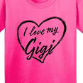 thumbnail image 4 of Inktastic I Love My Gigi in Black Chalk Heart Youth T-Shirt, 4 of 5