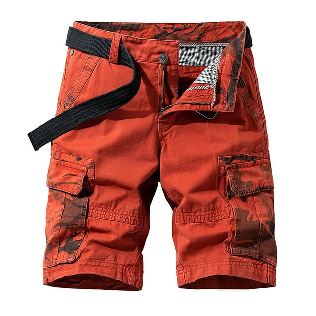 Pantalon Utilitaire d'Extérieur pour Hommes – Shorts Cargo Légers pour la Randonnée, la Pêche et le Travail avec Taille Élastique et Coupe Décontractée
