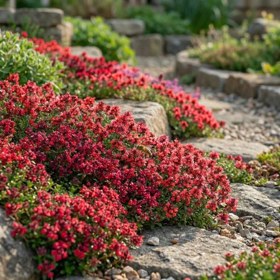 Creeping Thyme Red Alyssum Tiny Tim Seed Bundle Ground Cover Non-GMO