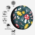 thumbnail image 6 of Kll Cartoon Leaf Mushroom Red Tire Cover,Universal Wheel Tire Cover For Trailer, Rv, Suv, Truck,Camper And Many Vehicle,(15 Inch), 6 of 7
