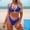 Blue, variant on Bikini Sets for Women Halter Triangle String Bikini Cheeky V Cut High Waisted Thong Swimsuits 2 Piece with Drawstring Pink
