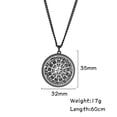 thumbnail image 4 of TEAMER Hunad Ku Symbol Pendant Necklaces - Stainless Steel Talisman Jewelry for Men Women, 4 of 4