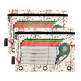 thumbnail image 2 of ALAZA 2 Pack Pencil Pouch Christmas Reindeer Pencil Case for 3 Ring Binder Clear Window Pencil Bag Organizers, 2 of 6