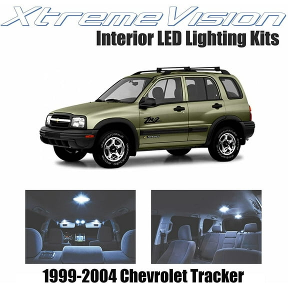 Xtremevision Interior LED for Chevrolet Tracker 1999-2004 5 Pieces Cool White Interior LED Kit   Installation Tool