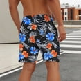 thumbnail image 3 of Pantalones Cortos para Hombre de Cintura Elástica con Bolsillos Pantalones de Playa de Impresión Casual, Poliéster Ligero de Moda para la Primavera Verano Al Aire Libre Y el Uso Diario, 3 of 5