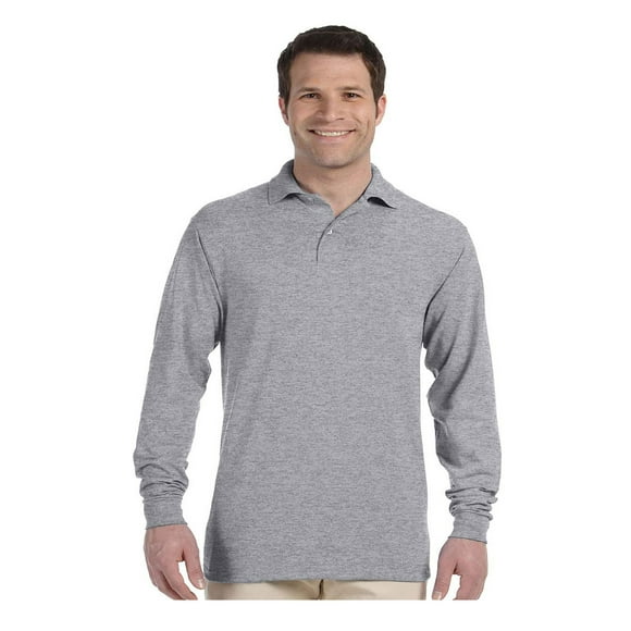 Jerzees Men's Welt Knit Collar Two Button Polo Shirt, Style 437ML